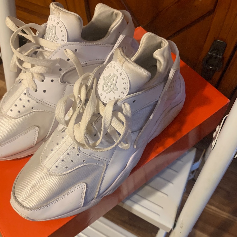 All white NIKE Hurache